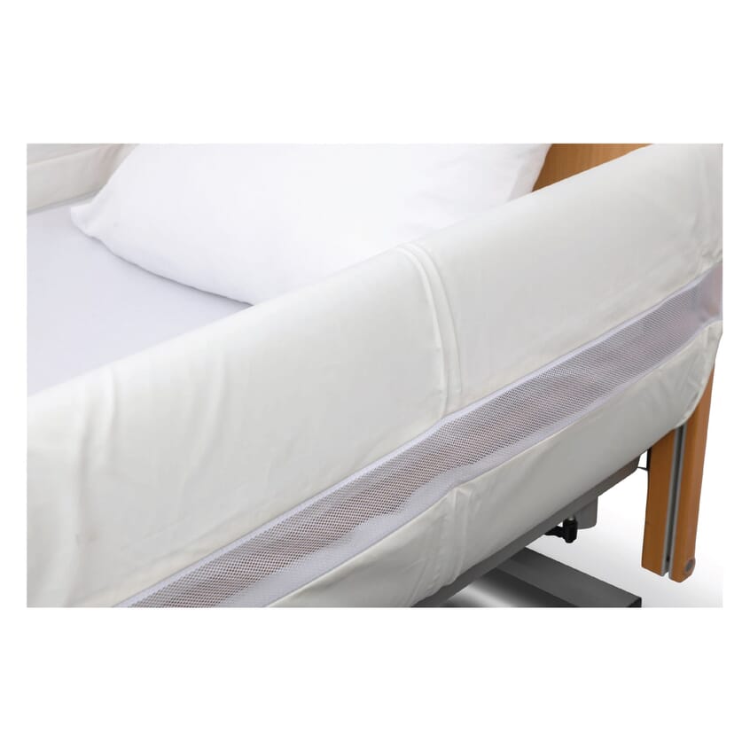 cot side bumpers with mesh