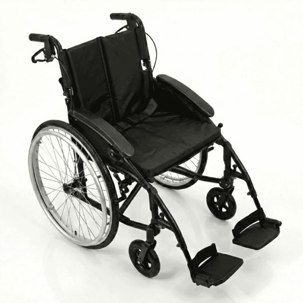 crash tested self propelled wheelchair arms down