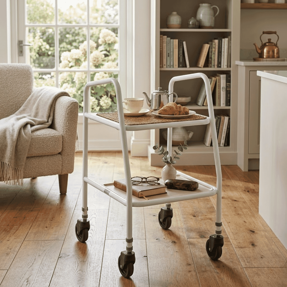 cream kitchen trolley lifestyle