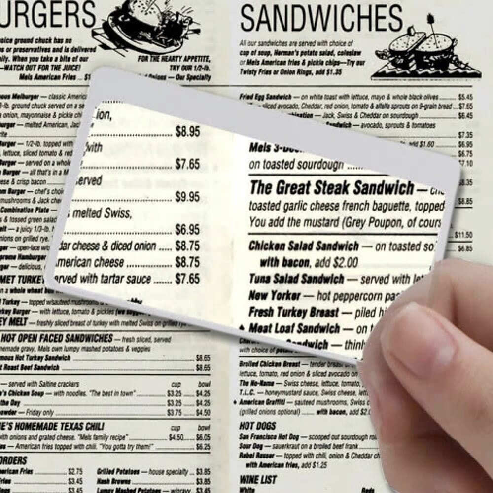 Credit Card Magnifier