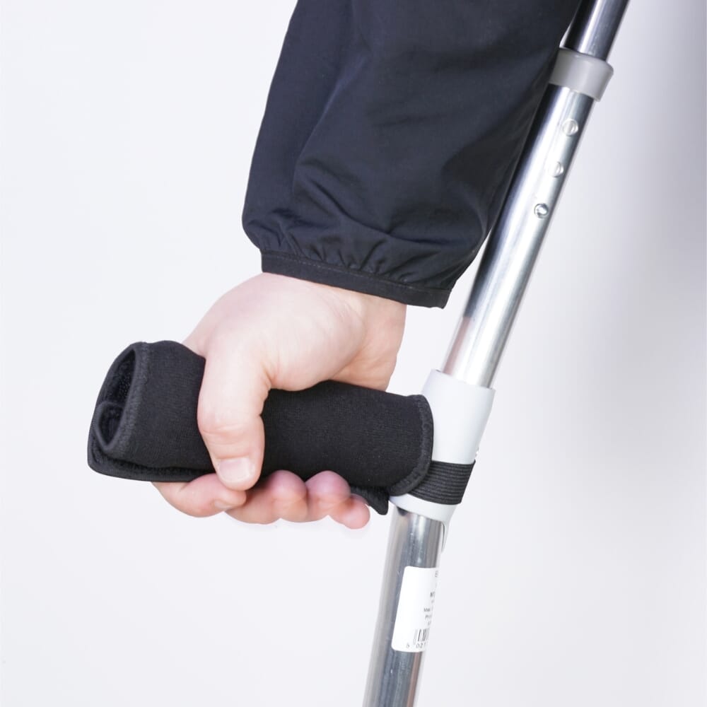 crutch handle pads pair in use