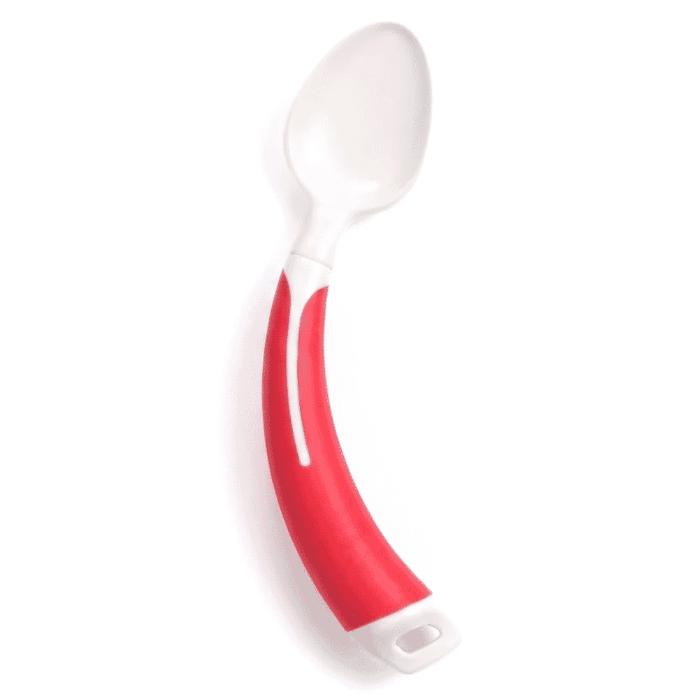 curved spoon left hand red
