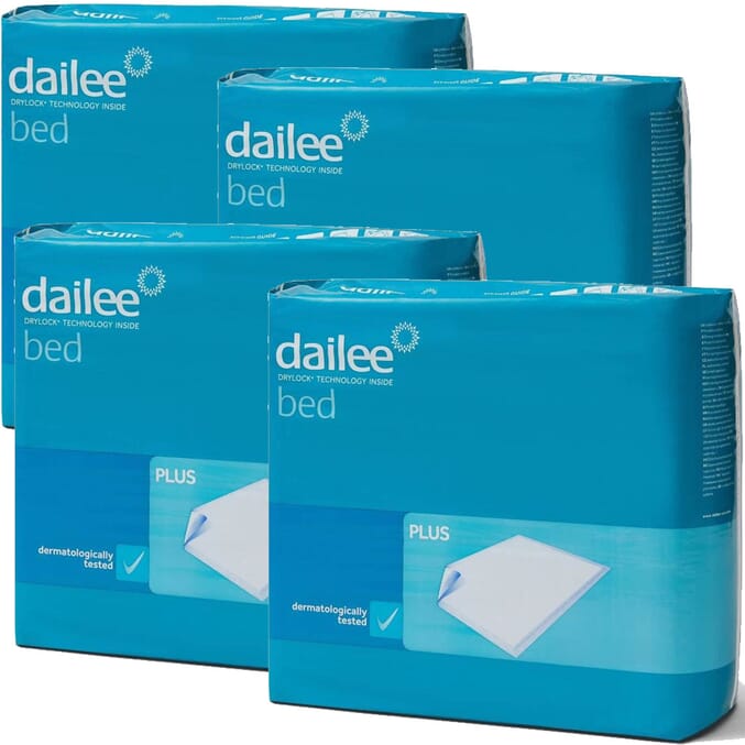 dailee bed pad plus 4 packs 120 pads