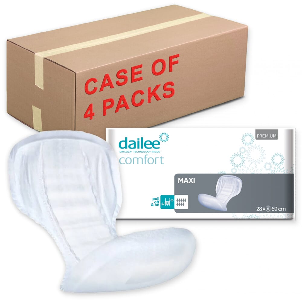 View Dailee Comfort Incontinence Pads Dailee ComfortMaxi Case of 4 x 28 information