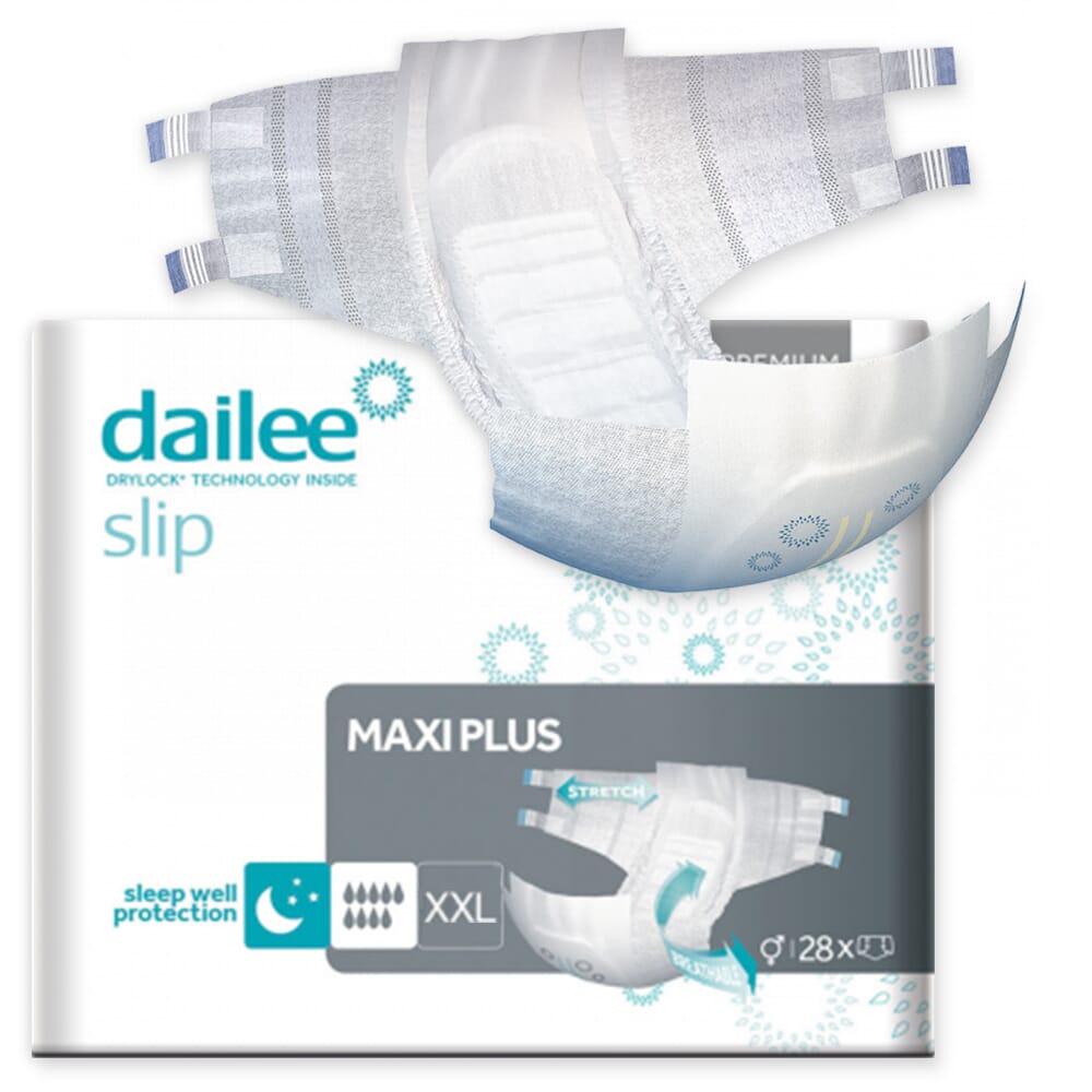 View Dailee Slip Premium Maxi Plus XXL Dailee Slip Premium Maxi Plus XXL Case Of 1 X 28 information