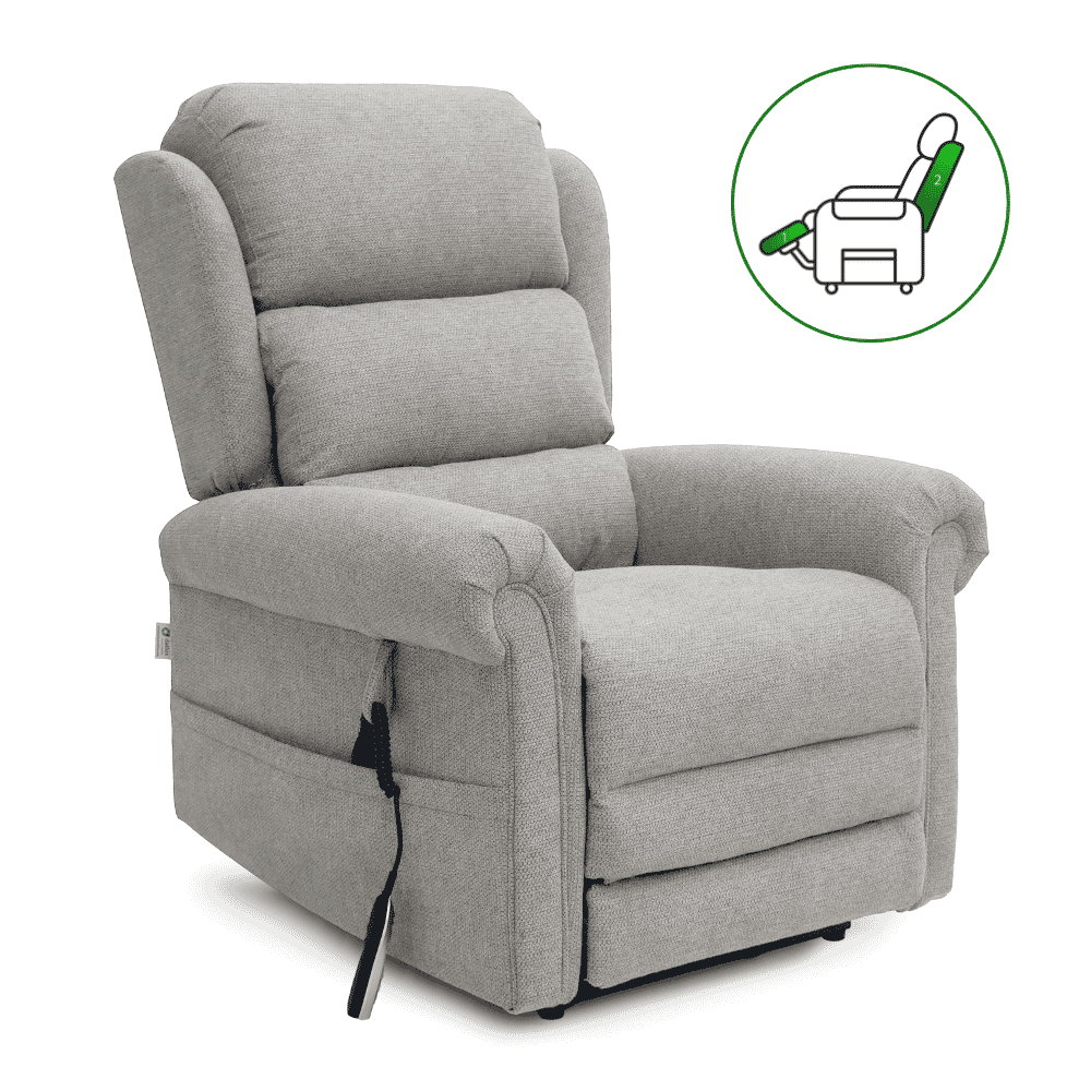 dallux everest dual motor riser recliner chair stone