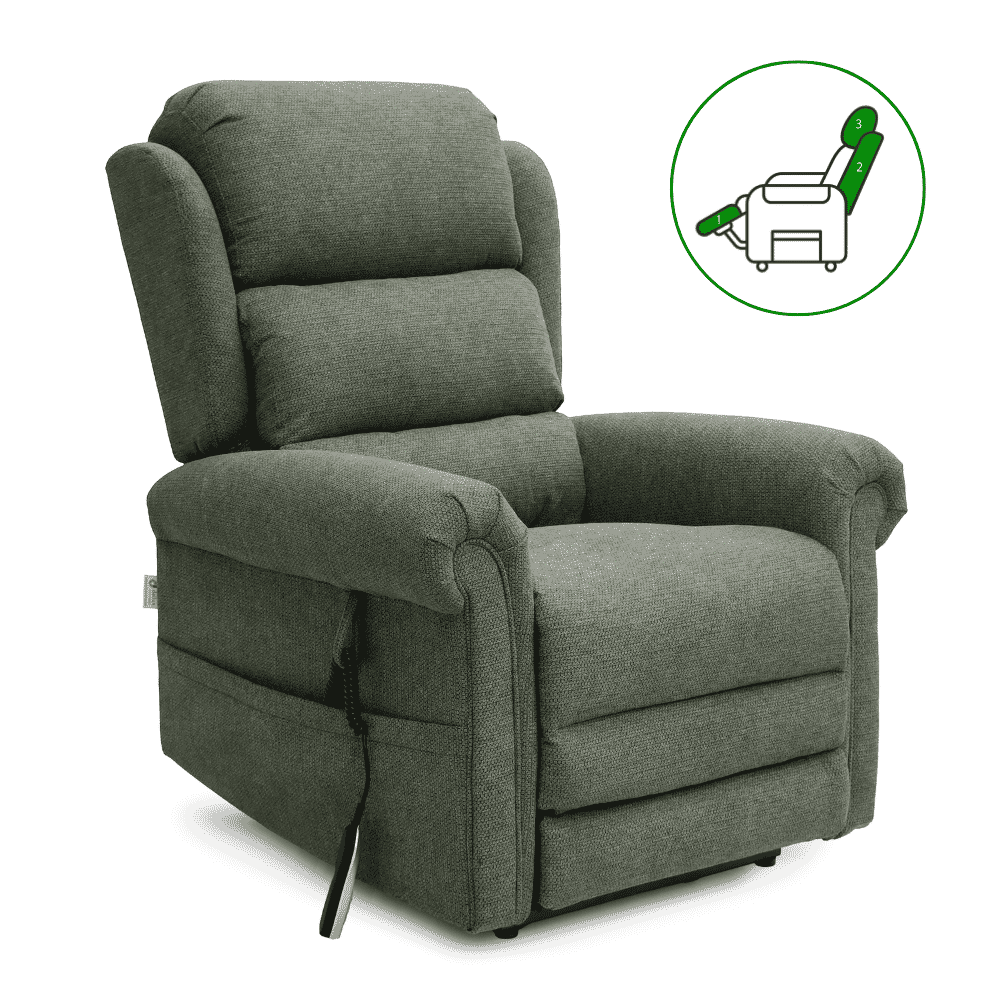 dallux everest triple motor riser recliner chair forest
