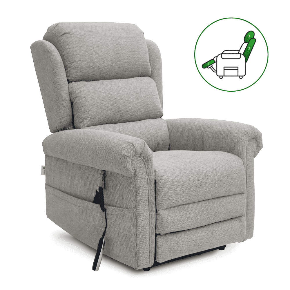 dallux everest triple motor riser recliner chair stone