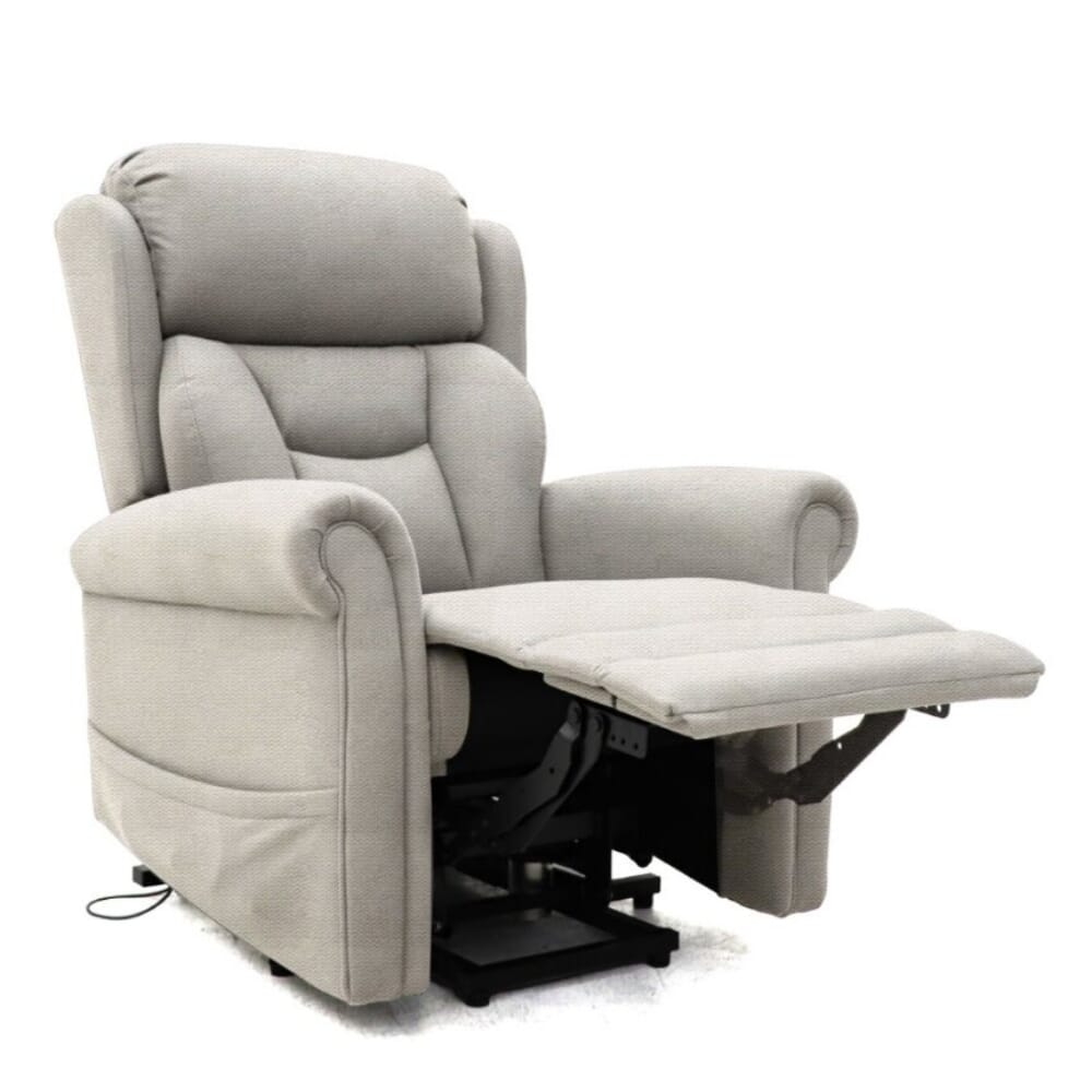 dallux nevis dual motor riser recliner chair cream reclining