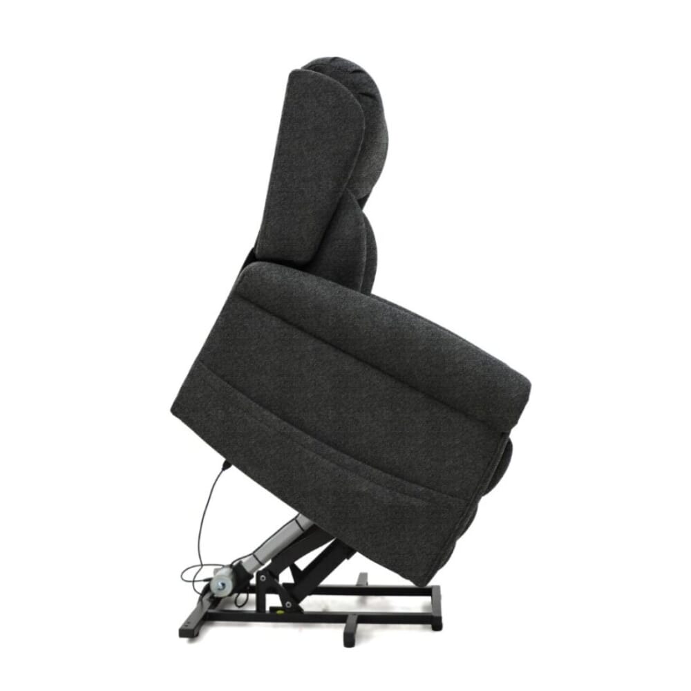 dallux nevis dual motor riser recliner chair graphite rising side view