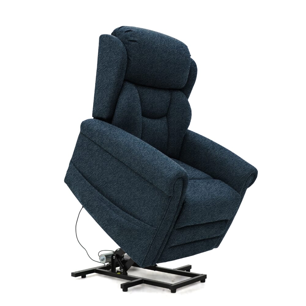 dallux nevis four motor riser recliner chair denim rising
