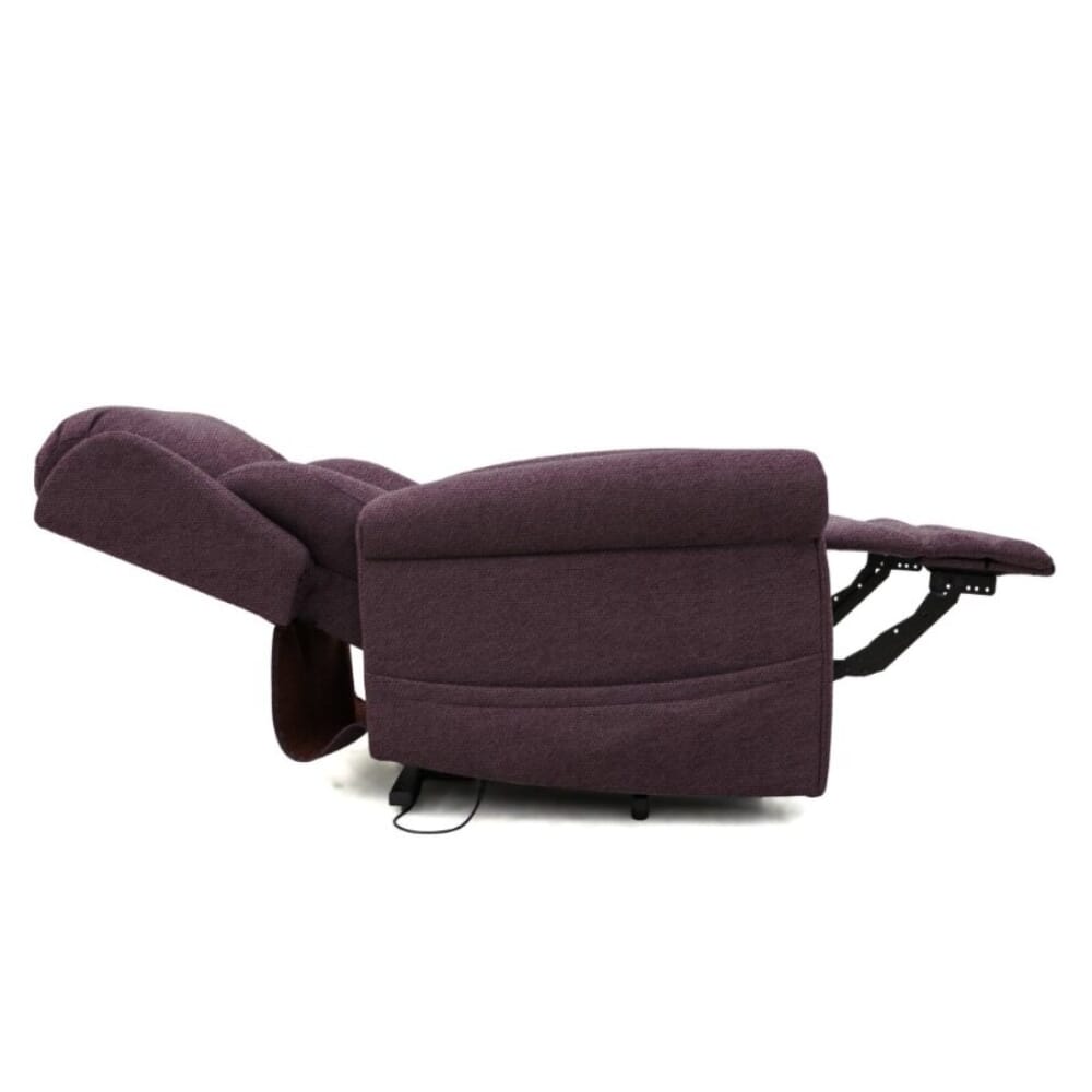 dallux nevis four motor riser recliner chair rose reclining side view