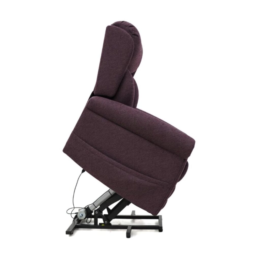 dallux nevis four motor riser recliner chair rose rising side view