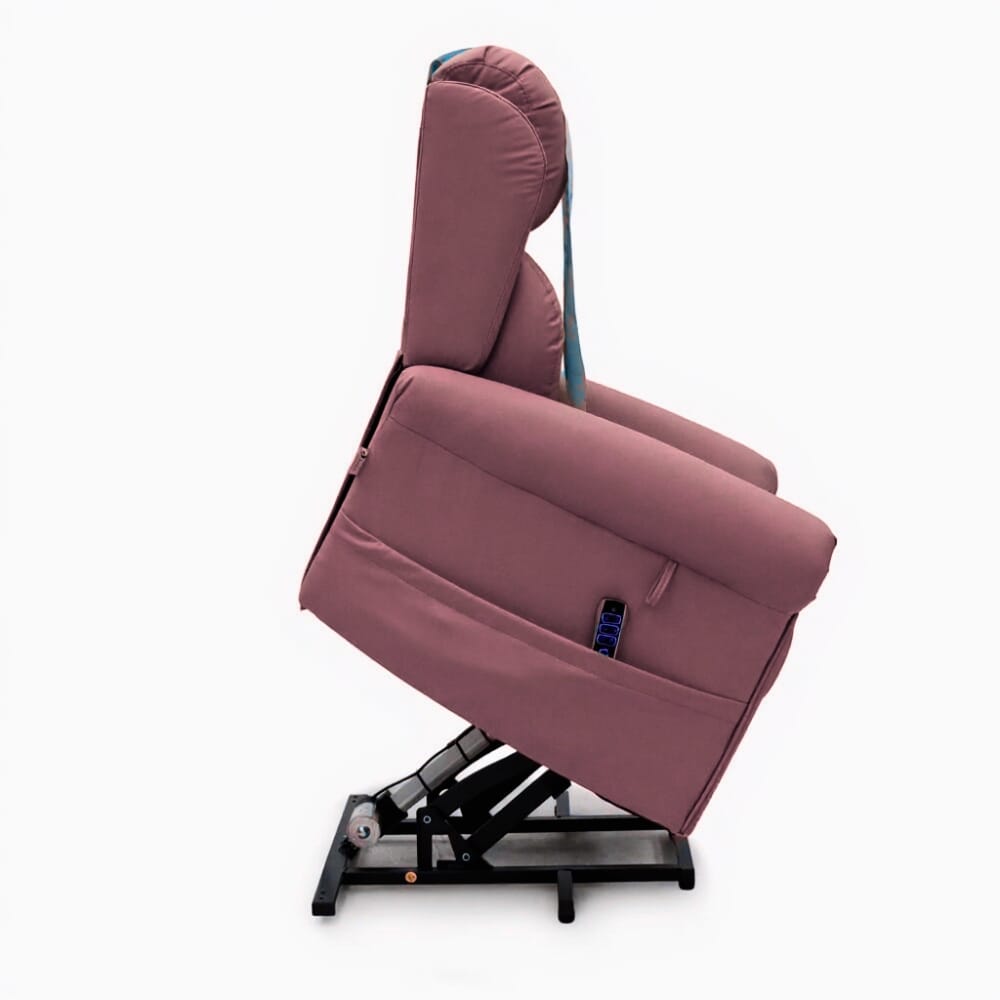 dallux nevis healthcare luxury rise recline chair petal rising side