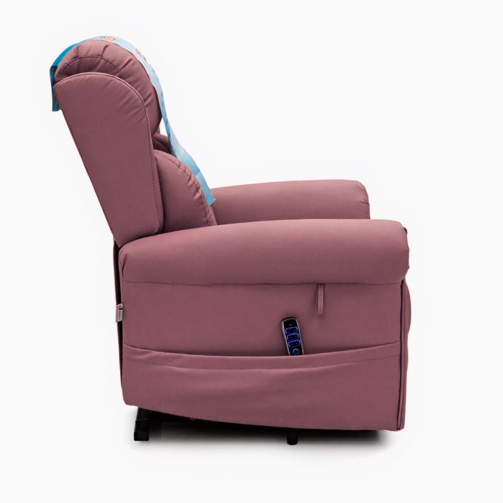 dallux nevis healthcare luxury rise recline chair petal side