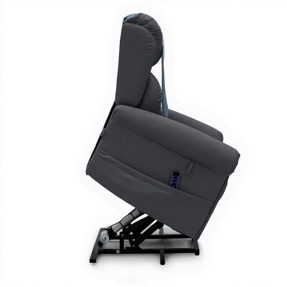 dallux nevis healthcare luxury rise recline chair slate rising side