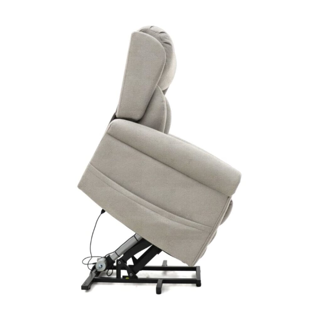 dallux nevis triple motor riser recliner chair cream rising side view