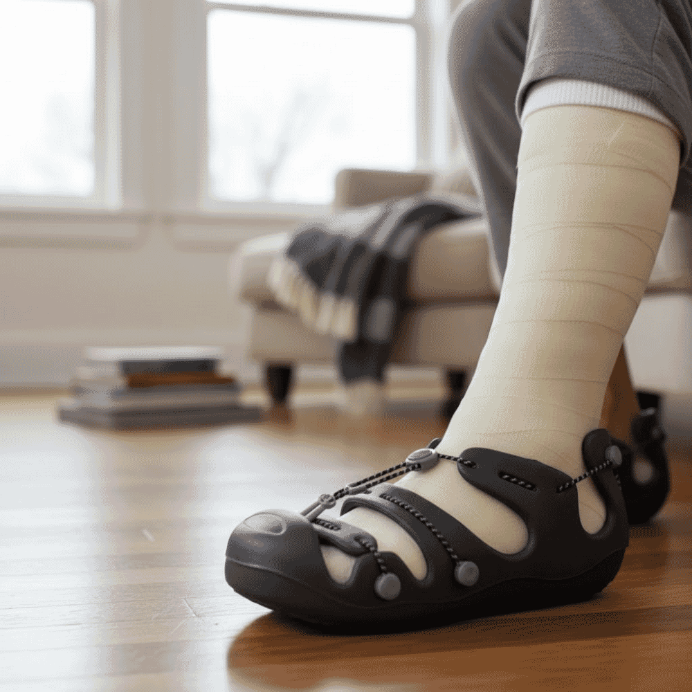 darco body armour cast shoe in use