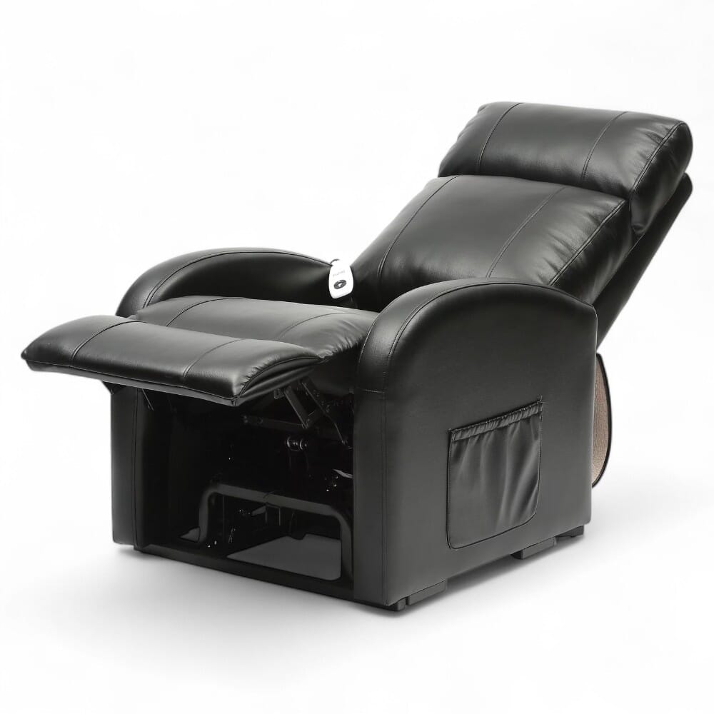 daresbury riser recliner chair pu upholstery black reclining