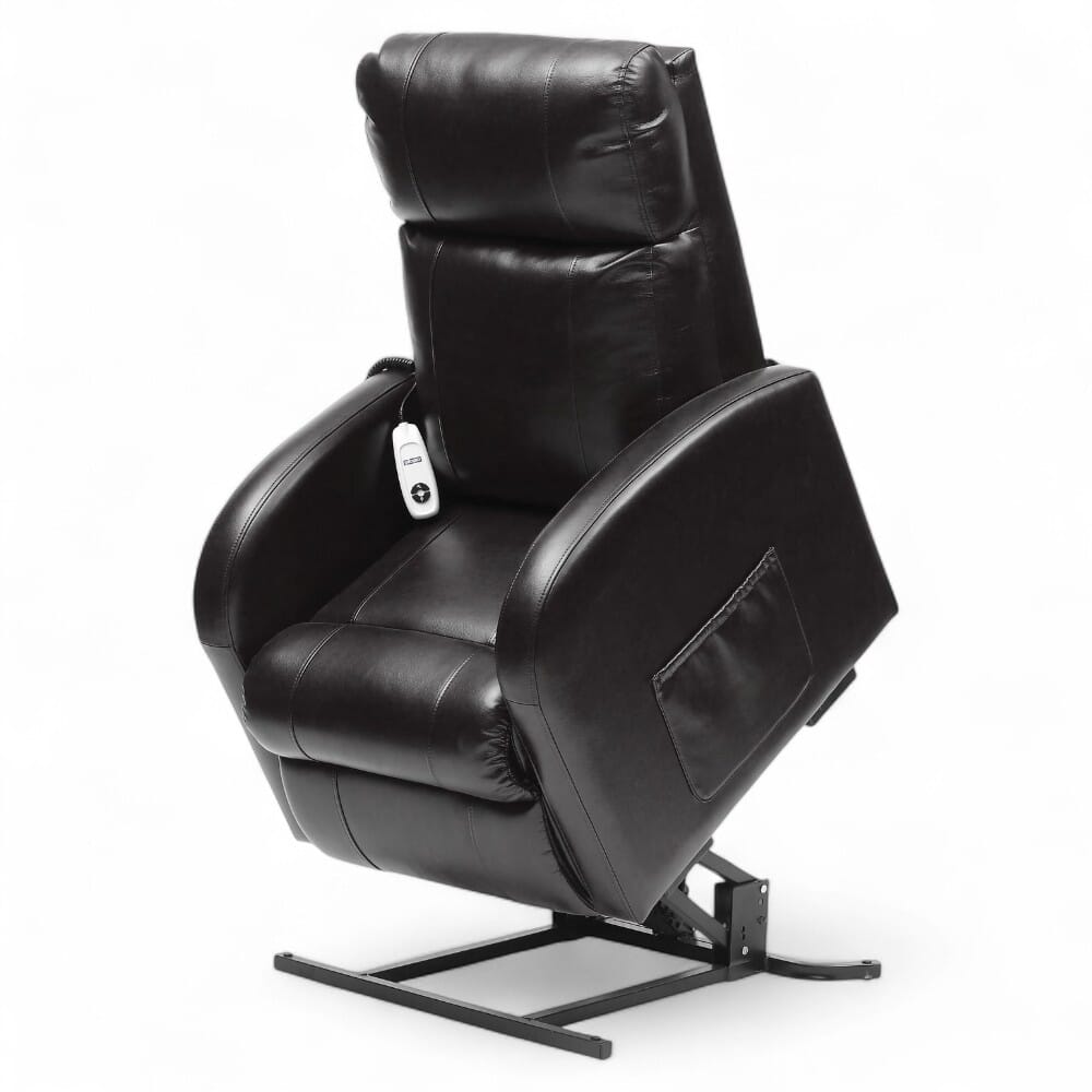 daresbury riser recliner chair pu upholstery black rising