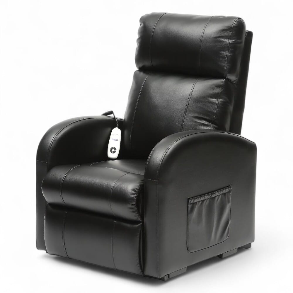 View Daresbury Riser Recliner Chair PU Upholstery Black information