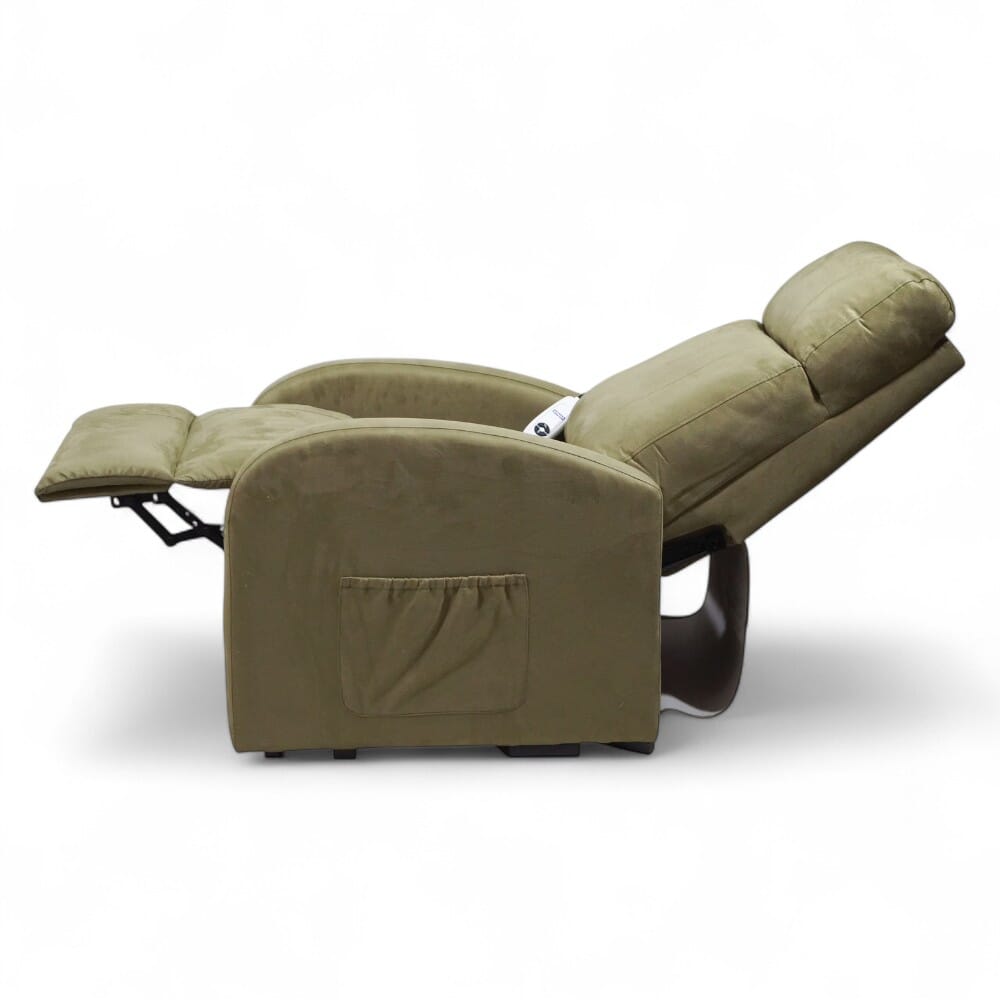 daresbury riser recliner chair sage reclining side view