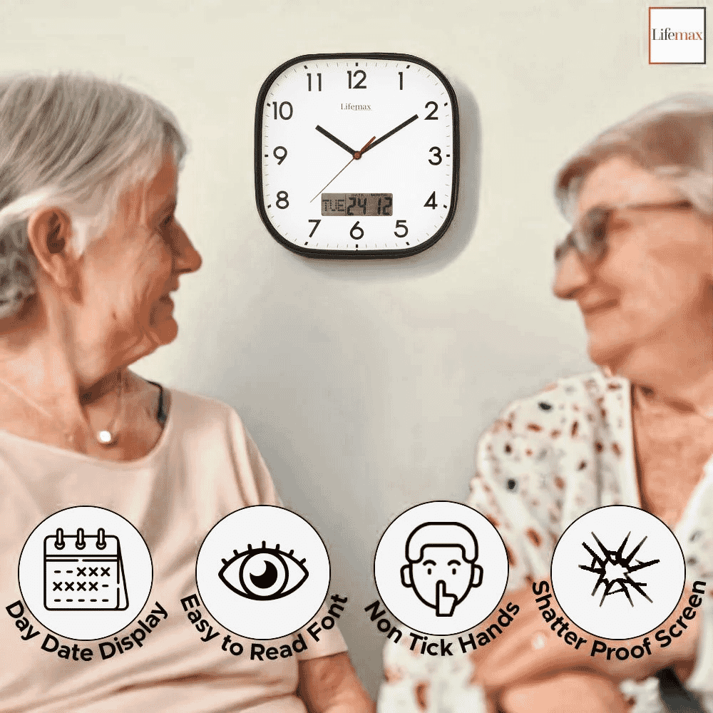 day and date wall clock features