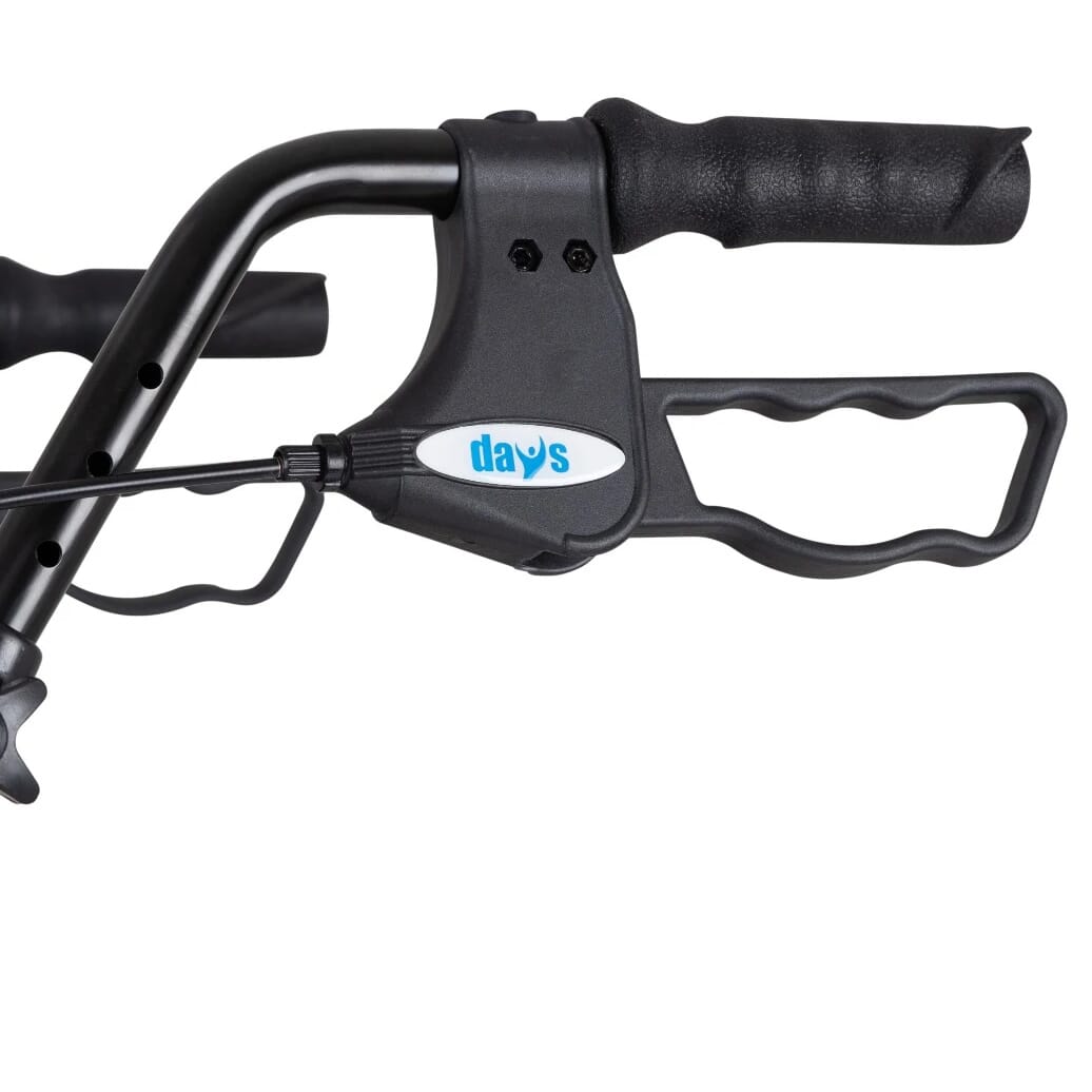 days bariatric heavy duty rollator 111 brake close up