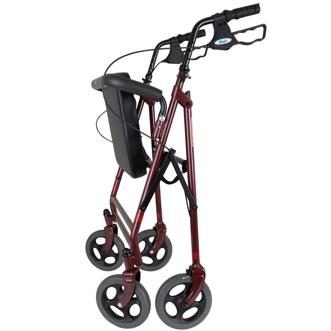 days bariatric heavy duty rollator 111 shown folded