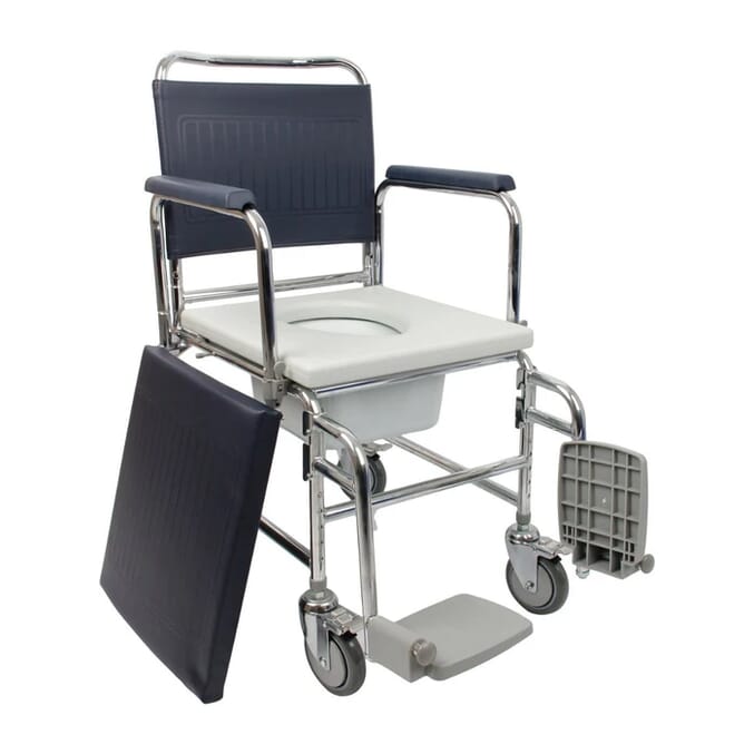 days deluxe adjustable height mobile commode 22