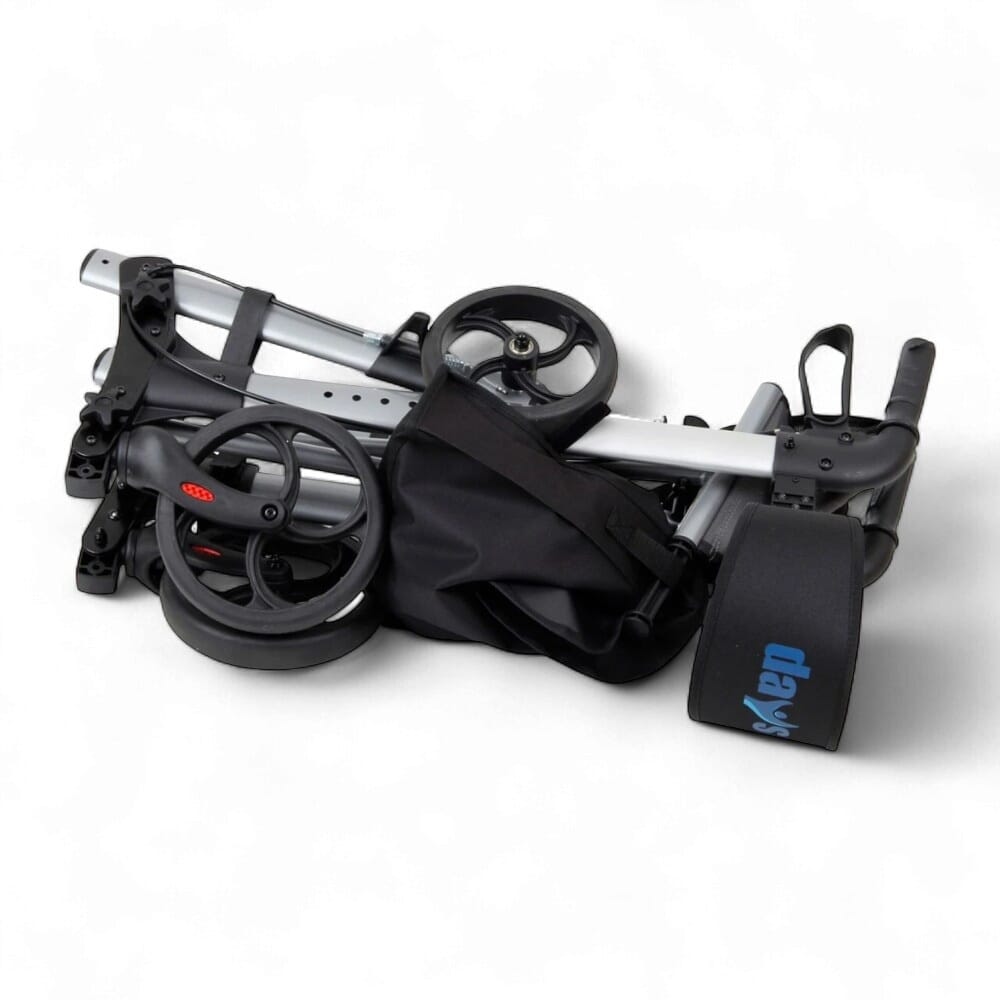 days deluxe lightweight rollator folded