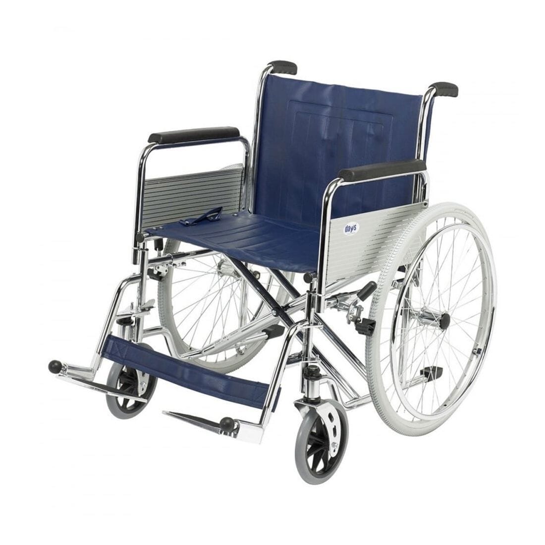 View Days Heavy Duty SelfPropelled Wheelchair With Detachable Armrests and Footrests and Folding Back information