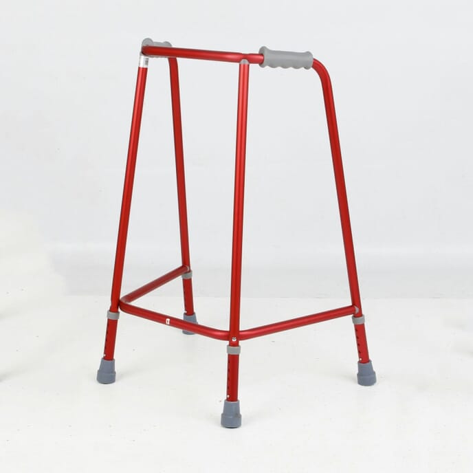 days red walking frames   adjustable height