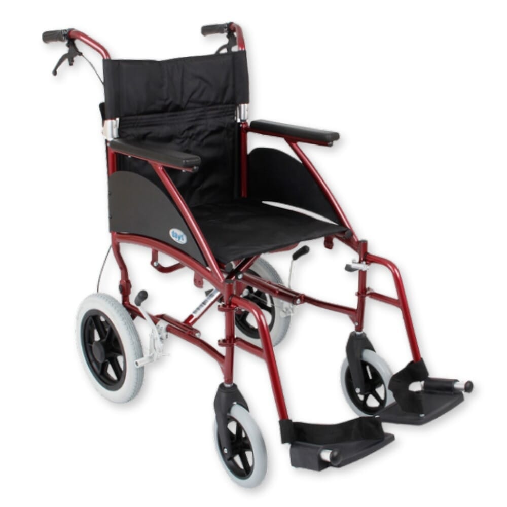 days swift attendant propelled wheelchair burgundy