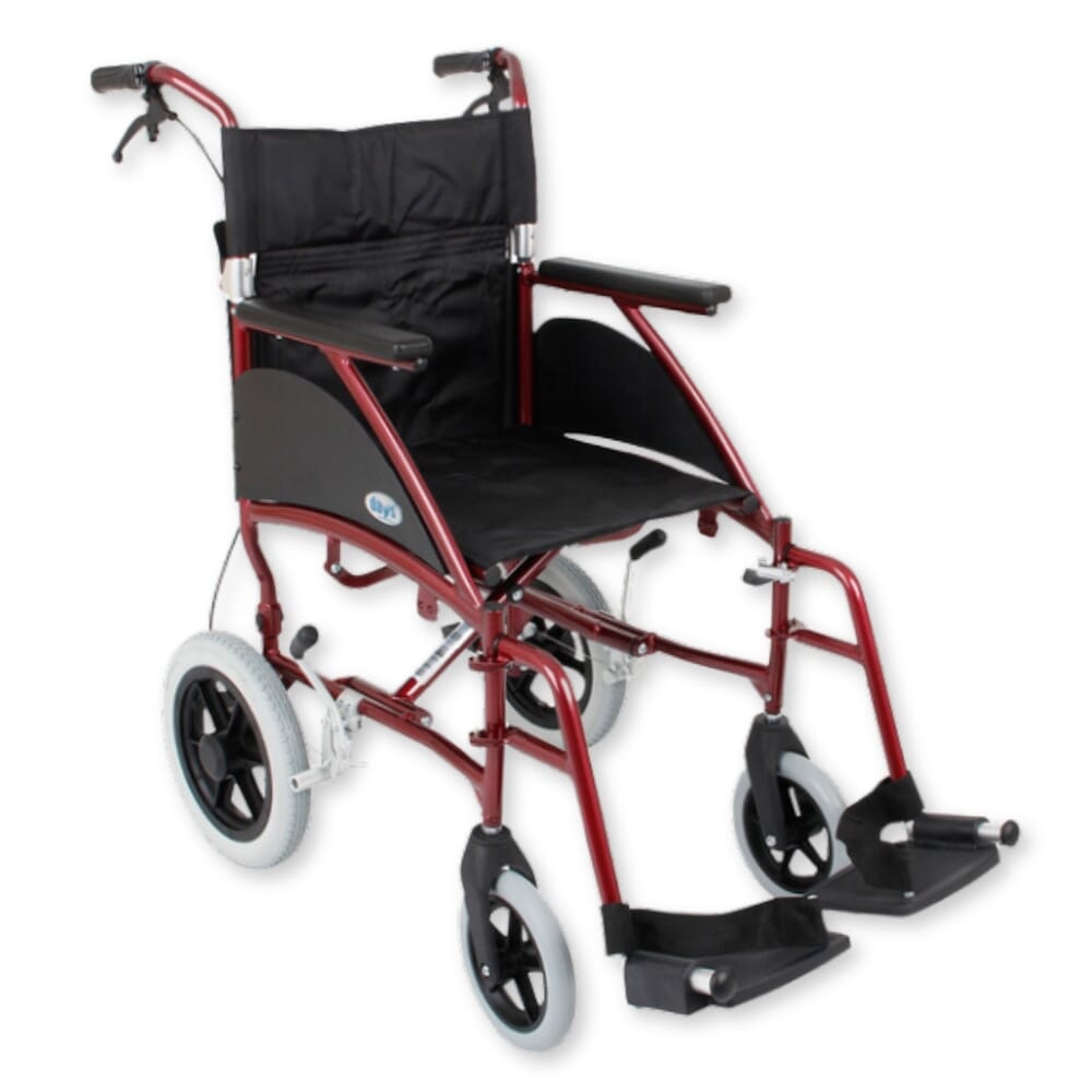 View Days Swift Attendant Propelled Wheelchairs Days Swift Attendent Propelled Wheelchairs Seat width 41cm 16 Burgundy information