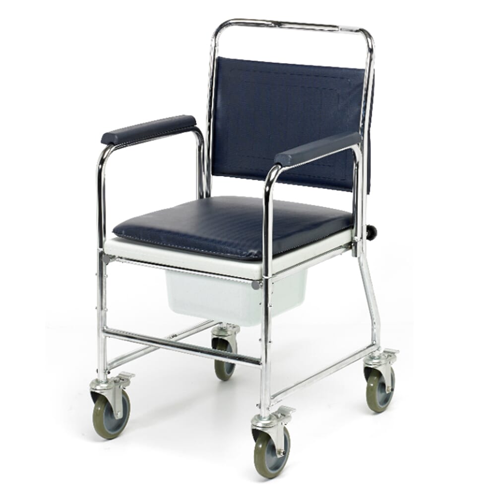 days wheeled commode square bowl without footrests