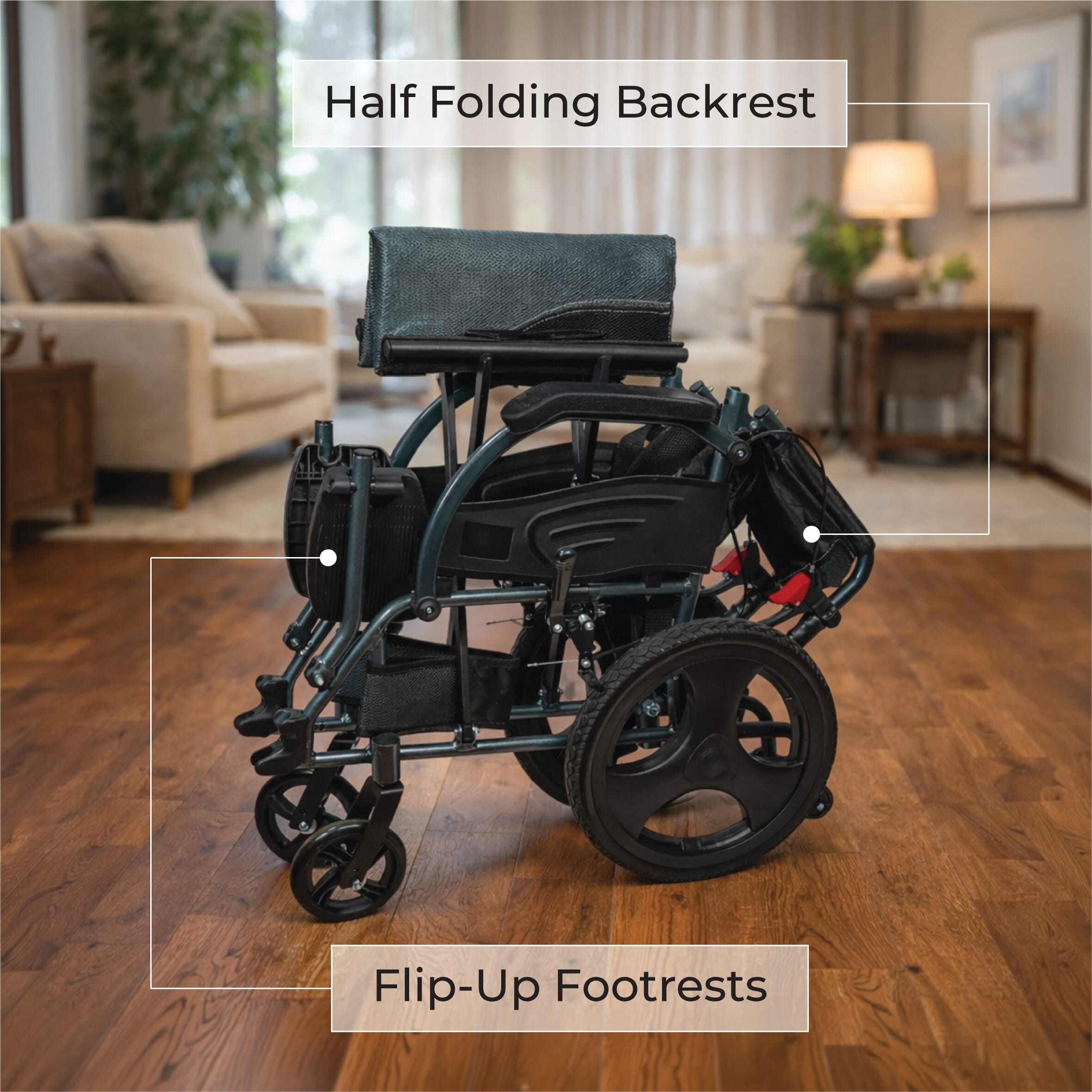 deluxe attendant propelled wheelchair 7