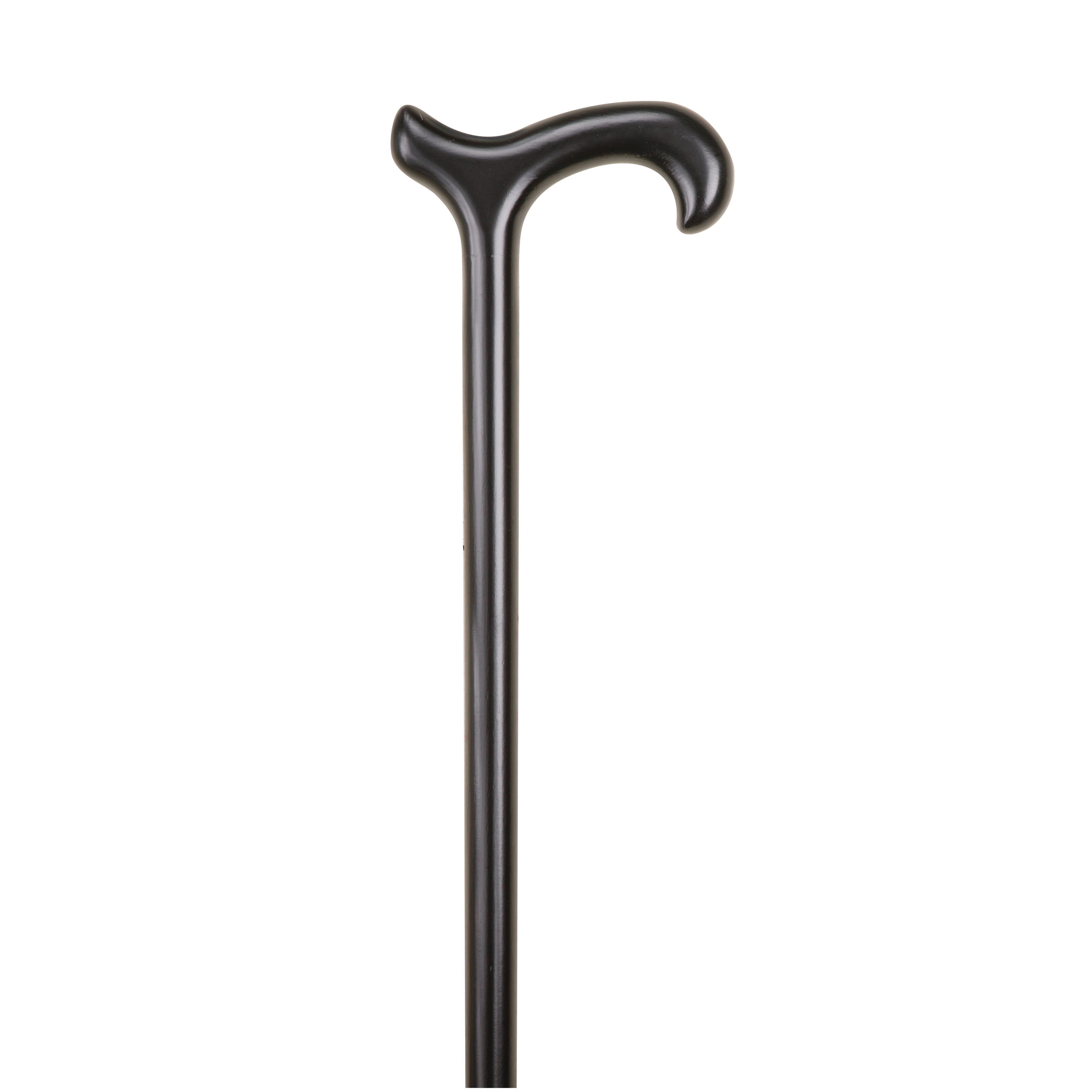 deluxe derby wooden walking stick black