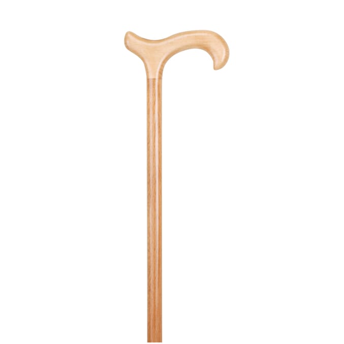 deluxe derby wooden walking stick natural