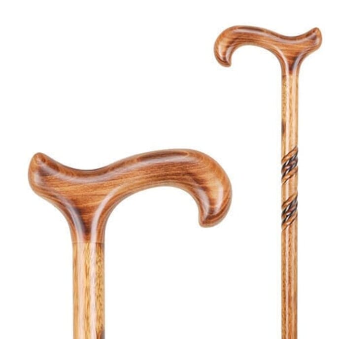 deluxe derby wooden walking stick