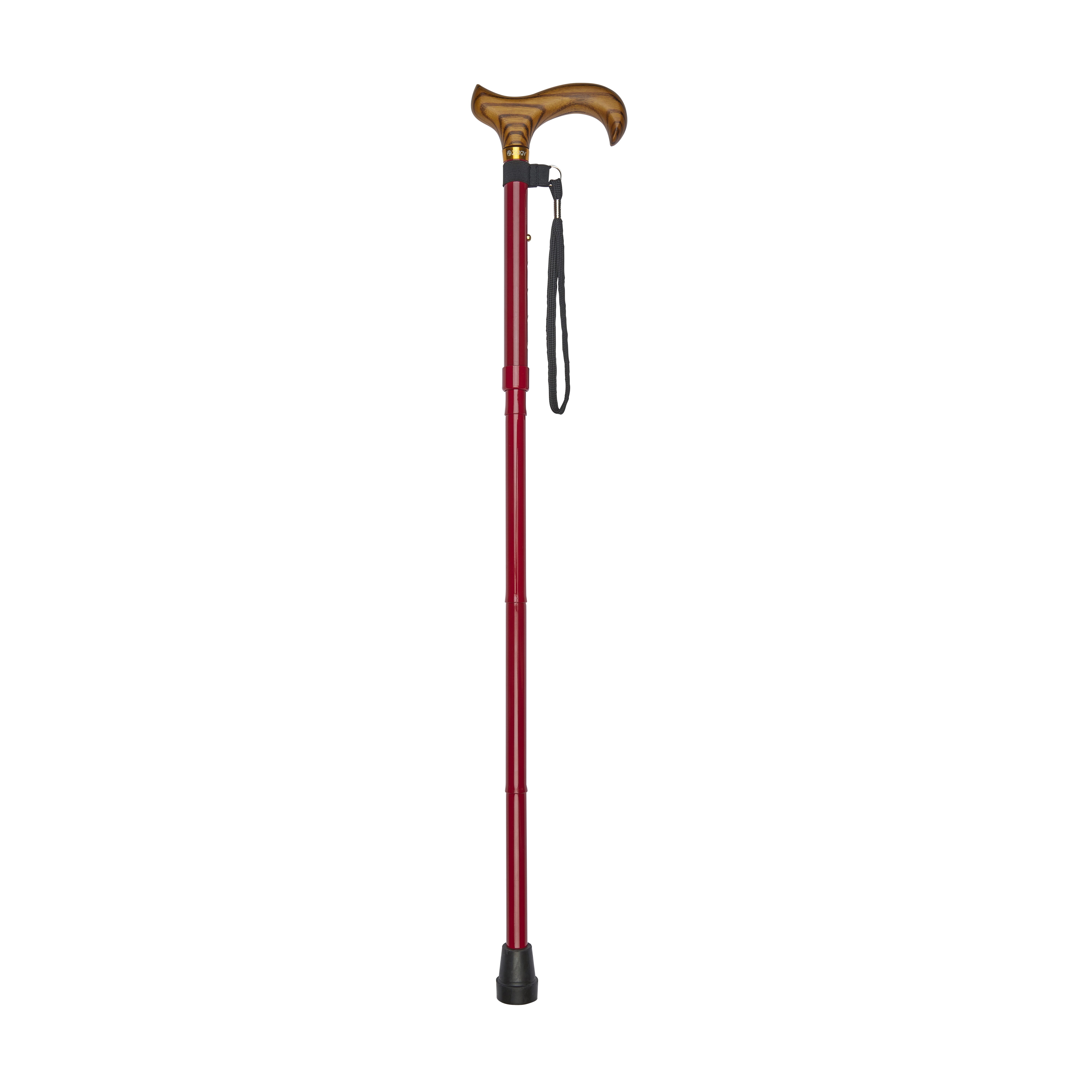 deluxe folding walking stick red