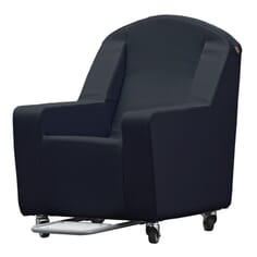 Deluxe Kirton Stirling Chair with sliding footrest - Black Dartex - Black Vinyl