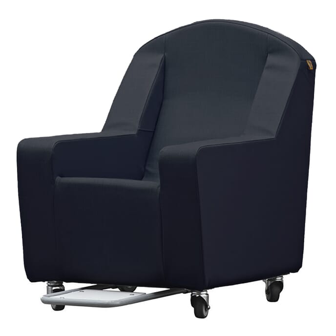 deluxe kirton stirling chair with sliding footrest black dartex black vinyl