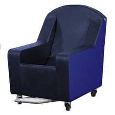 Deluxe Kirton Stirling Chair with sliding footrest - Navy Dartex - Caversham Vinyl