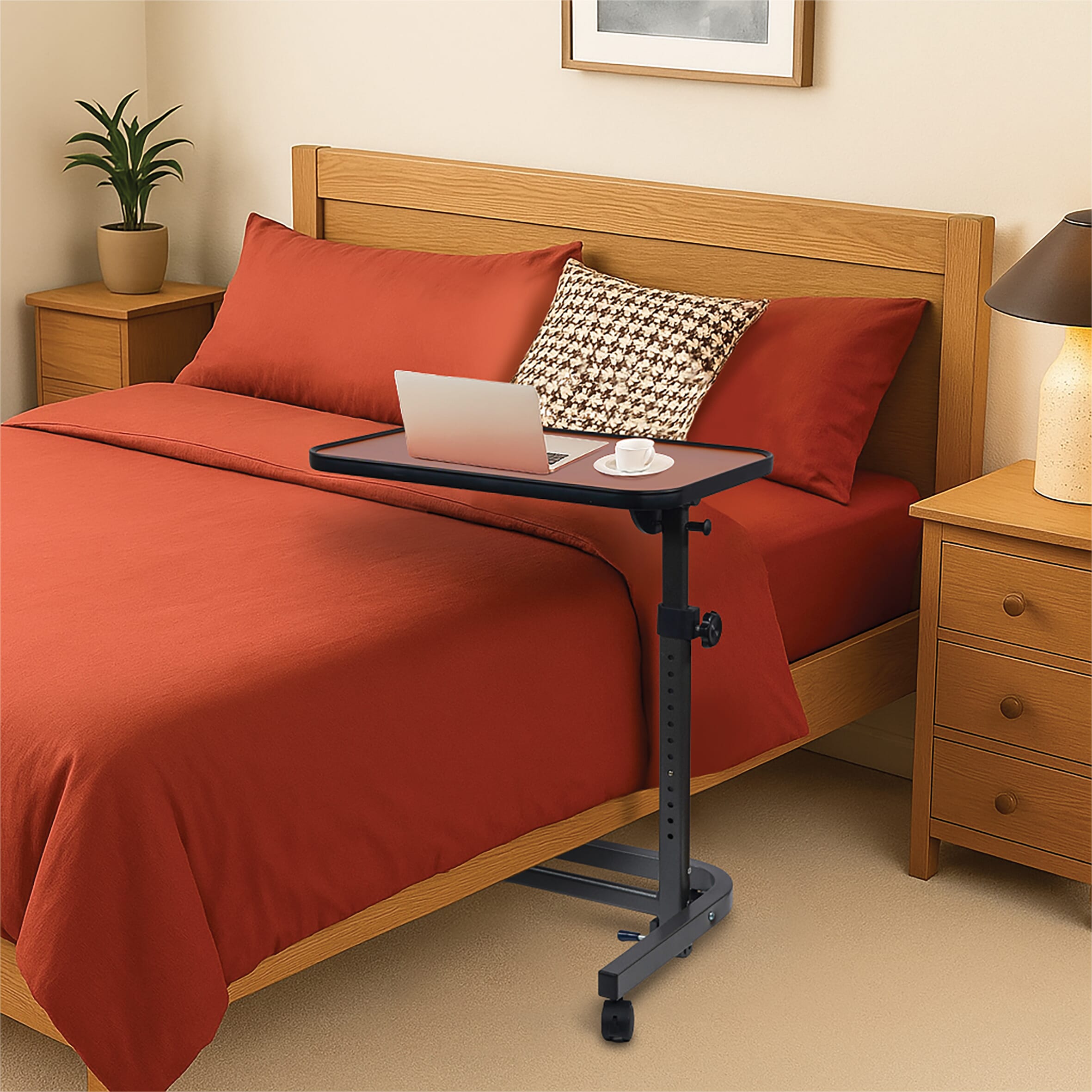 deluxe over chair table with wheels 11