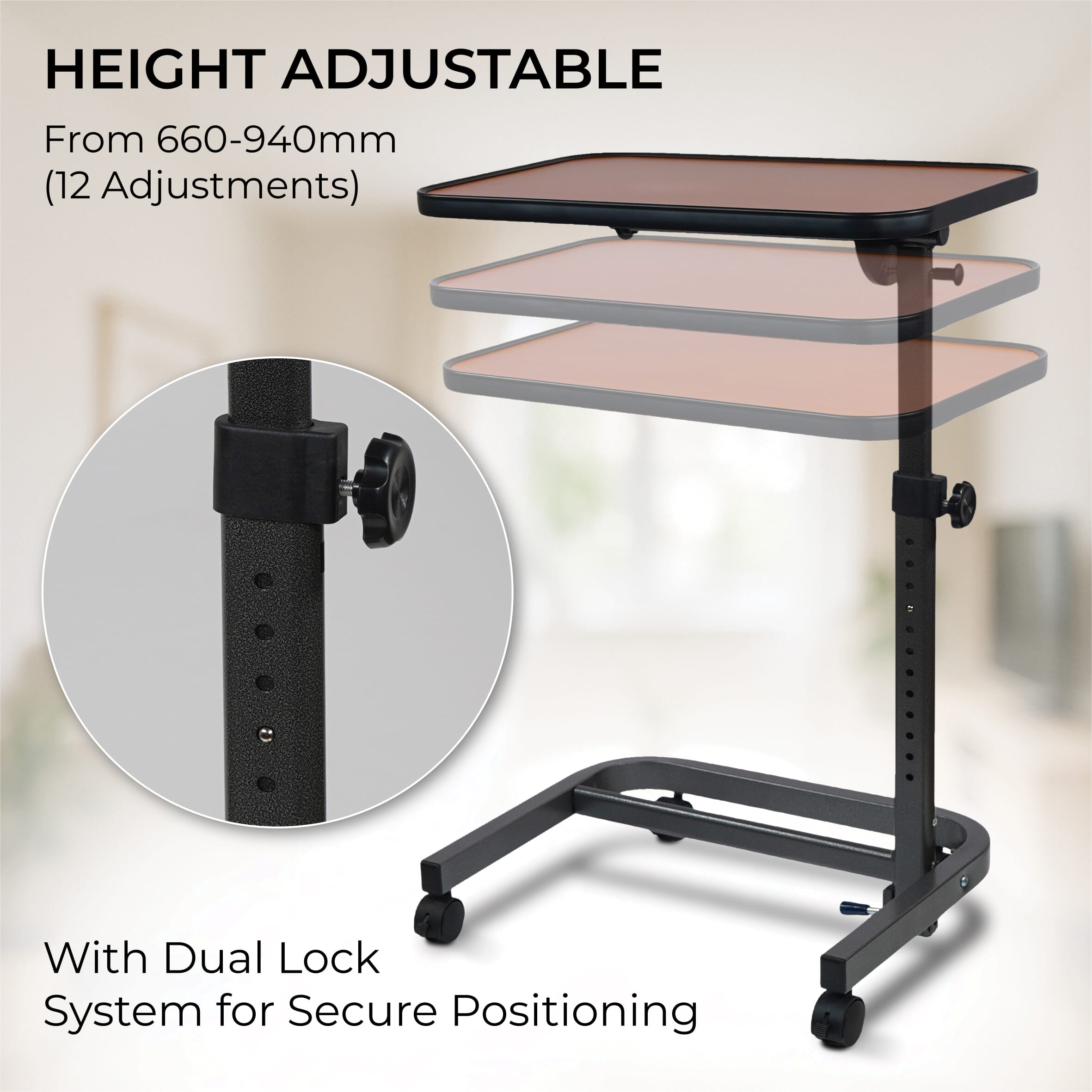 deluxe over chair table with wheels 9