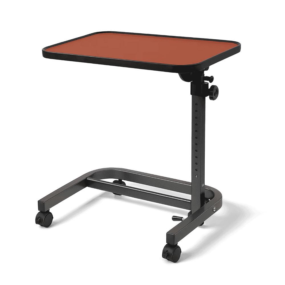 Deluxe Over Chair Table with Wheels Brown