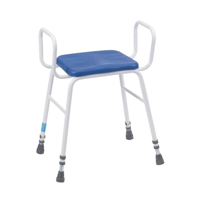 deluxe padded perching stool adjustable height arms only