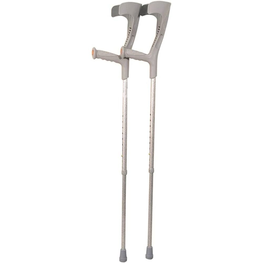 View Deluxe Patterned Forearm Crutches Pair Grey Grey multipattern body information