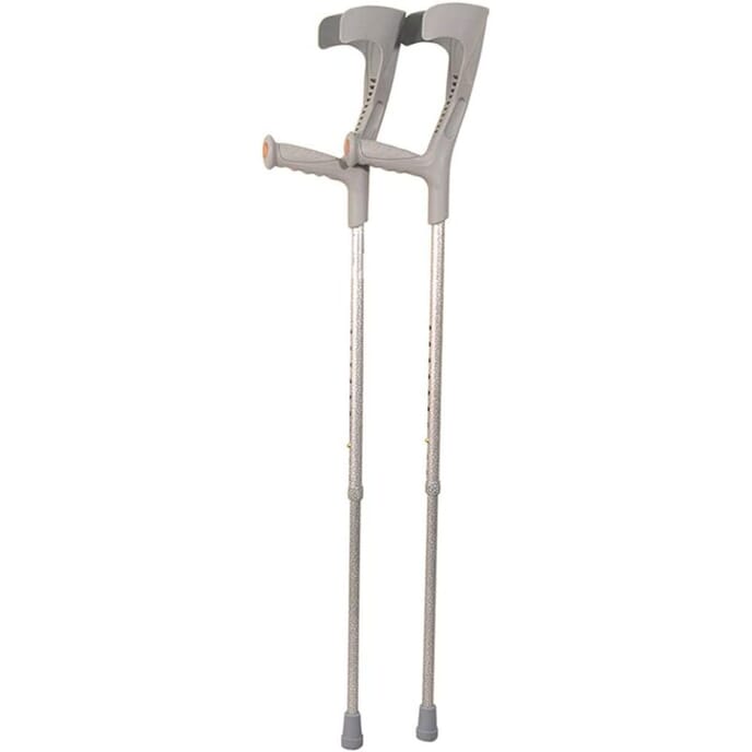 deluxe patterned forearm crutches pair grey grey multi pattern body